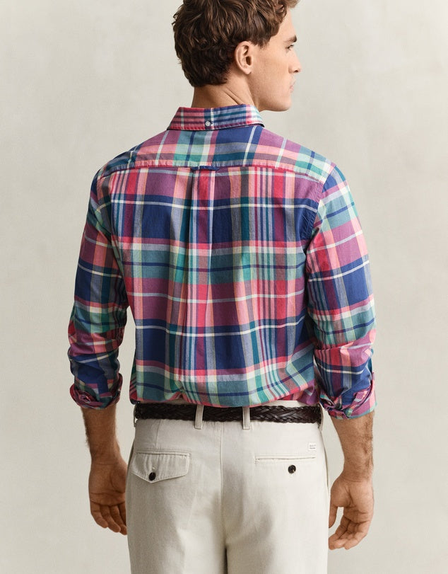 GANT - Reg Indian Madras Check Shirt - Rose