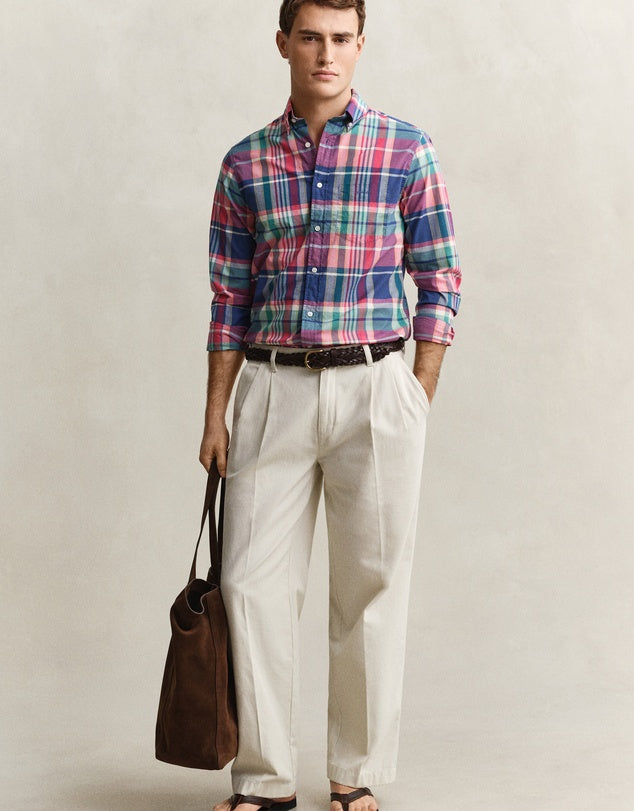 GANT - Reg Indian Madras Check Shirt - Rose