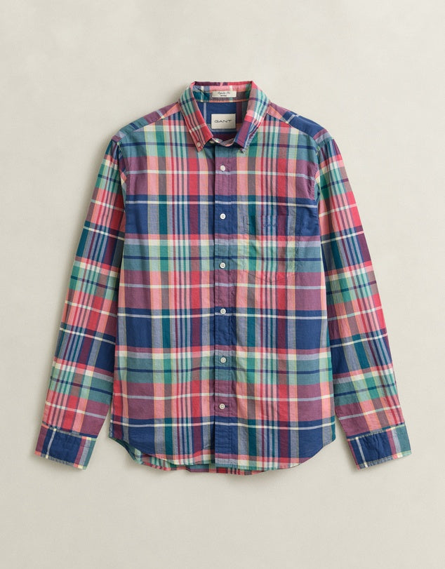 GANT - Reg Indian Madras Check Shirt - Rose