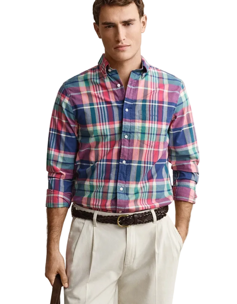 GANT - Reg Indian Madras Check Shirt - Rose