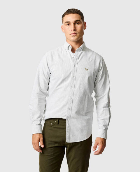 Rodd & Gunn - Gunn Oxford Sports Fit - Stripe - Eucalyptus - MULTIBUY