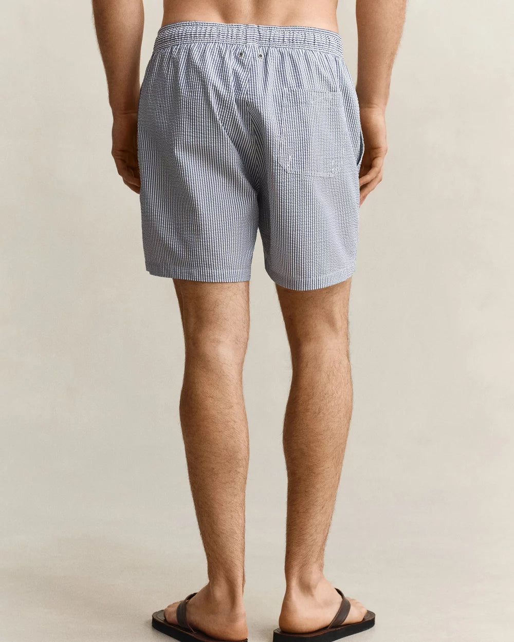 Gant - Striped Seersucker Swim Shorts - Vintage Blue