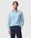 Rodd & Gunn - Gebbies Valley Linen Shirt - Check - Lagoon, featuring a traditional gingham pattern in cherry, white and navy.