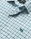 Rodd & Gunn - Gebbies Valley Linen Shirt - Check - Lagoon featuring a traditional check pattern in blue and white.