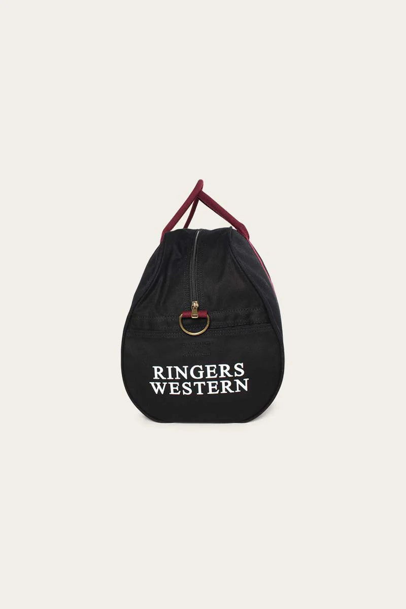 Ringers Western - Gundagai Duffle Bag - Black/Maroon