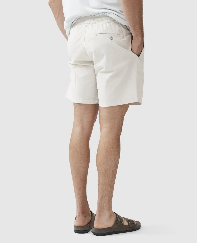 Rodd & Gunn - Gunn 7" Resort Short - Coconut - MULTIBUY showcasing the back view and relaxed fit of the shorts.