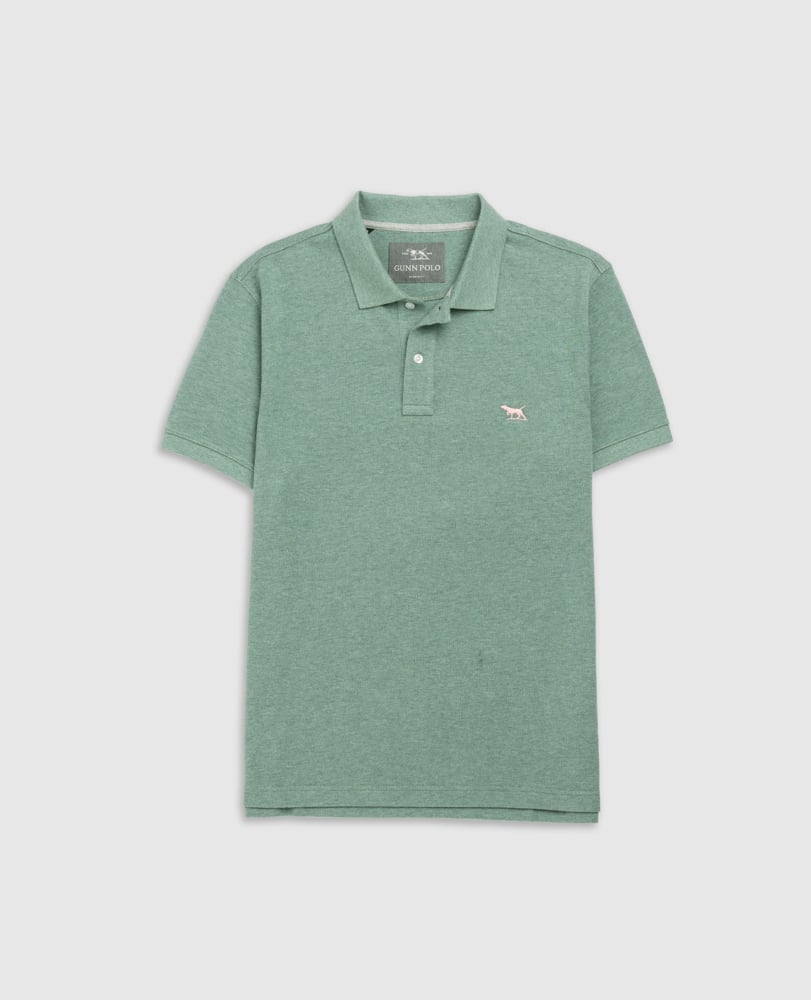 Rodd & Gunn - The Gunn Polo - Dusty Sage - MULTIBUY, short-sleeve men's polo shirt in soft green.