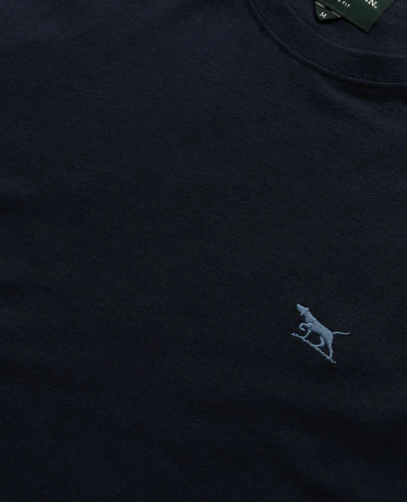 Rodd & Gunn - The Gunn T-Shirt 2.0 - Midnight - MULTIBUY featuring signature pointer embroidery.