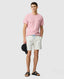 Rodd & Gunn - The Gunn T-Shirt 2.0 - Orchid - MULTIBUY worn by a model styled with shorts and sandals.