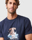 Rodd & Gunn - Gunner Track T-Shirt - Midnight featuring a chest print of an English pointer dog.