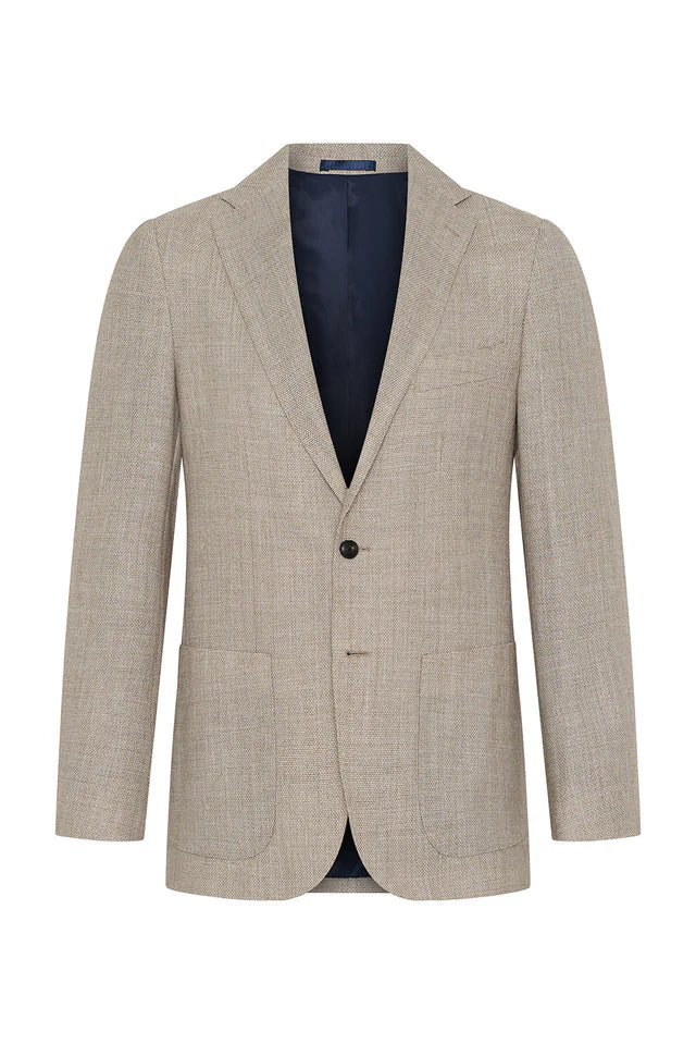 M.J.Bale - Hailwood Jacket - Light Brown featuring a textured finish and refined detailing.