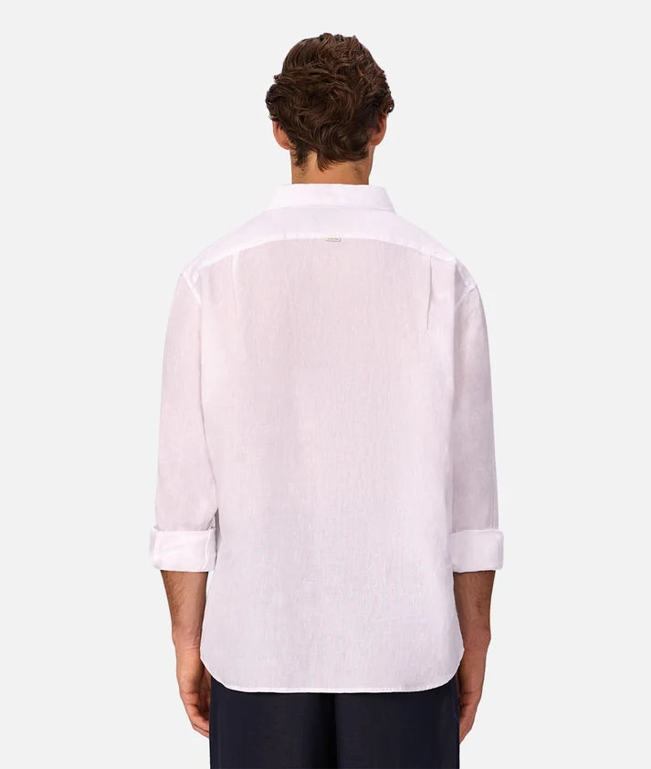 Industrie - St Martins Long Sleeve Linen Shirt - Winter White
