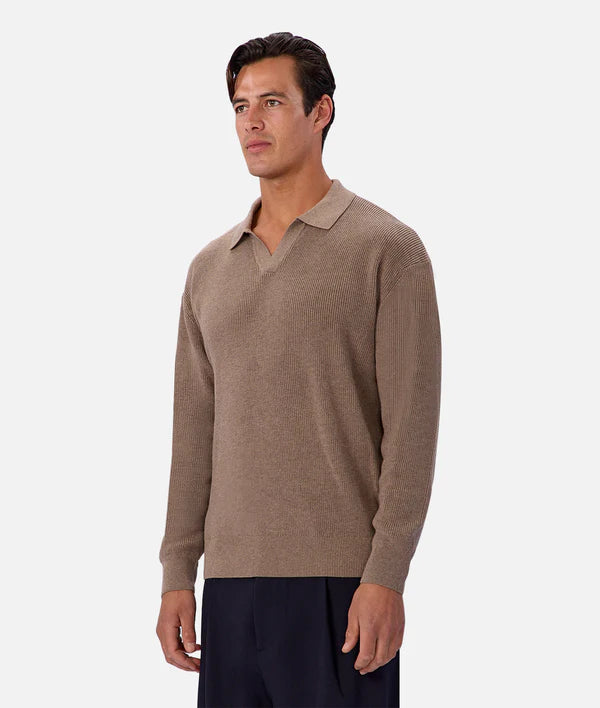 Industrie - The New England Polo Knit - Walnut