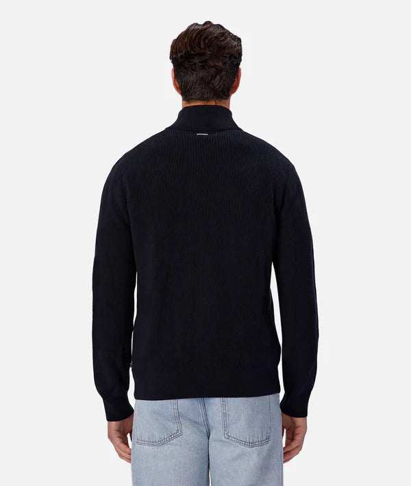 Industrie - The New England Zip Neck Knit - Naval