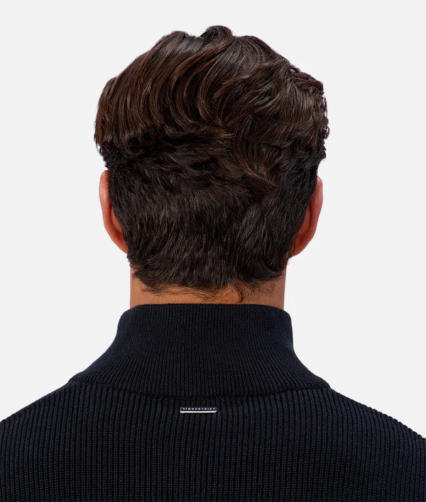 Industrie - The New England Zip Neck Knit - Naval