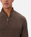 Industrie - The New England Zip Neck Knit - Wood Marle