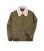 R.M.Williams - Mardan Twill Bomber Jacket - Removable Sherpa Collar - Dark Olive
