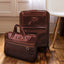 Jekyll and Hide - 4 Wheel Cabin Trolley 50cm - Tobacco - OVERSIZE PARCEL with stylish brown leather briefcase.