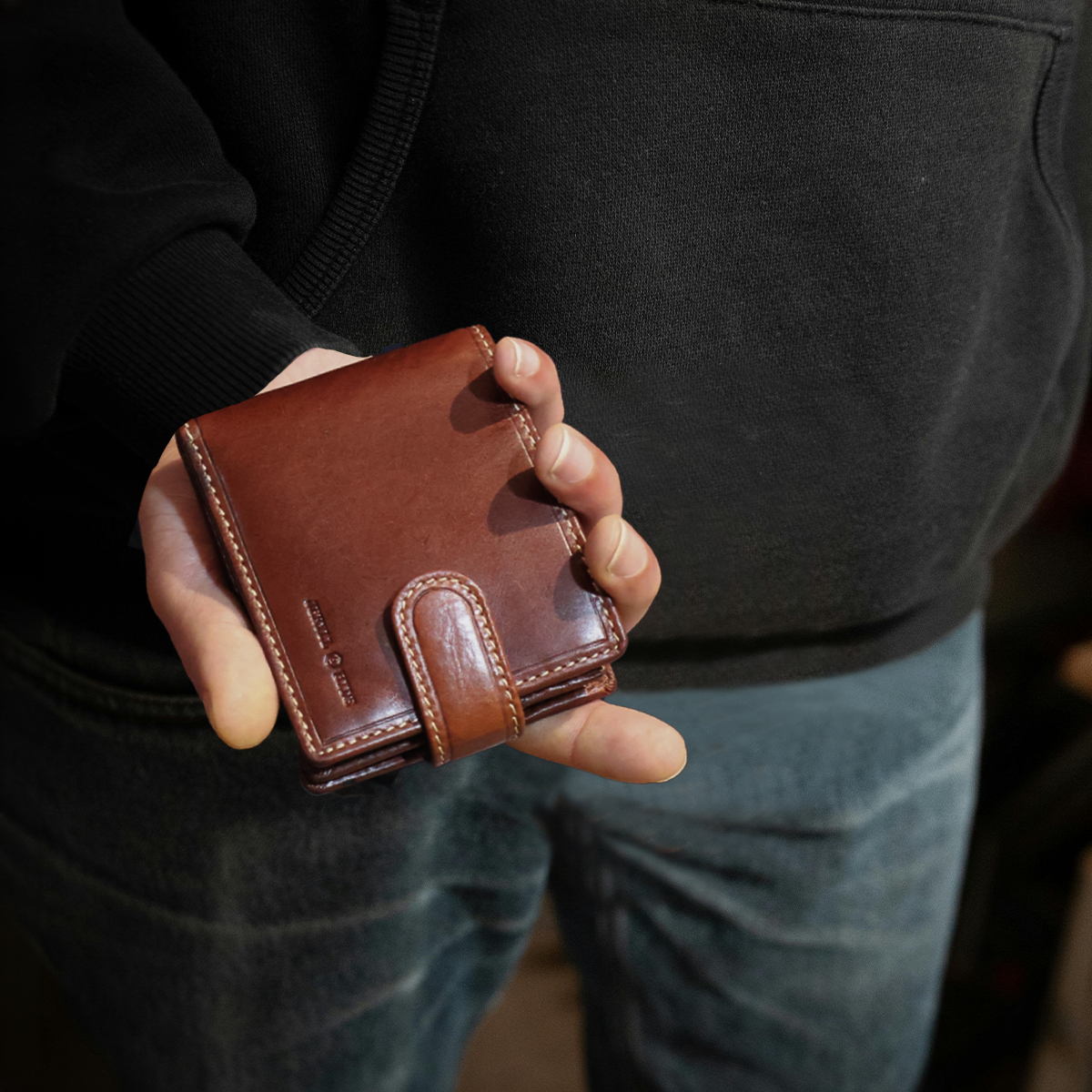 Jekyll And Hide - Bifold Wallet With Coin And ID Window - Mocha | Tan | Black