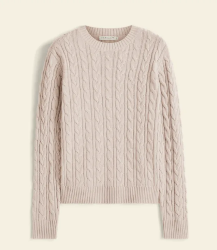 R.M.Williams - Seaforth cable-knit sweater - Heather Pink