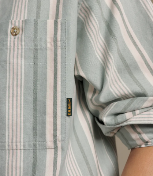 KCX00BB4501-R.M.Williams - RM's Oxford stripe shirt - Breakwater