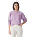 R.M.Williams - Heritage Easy Crew - Lilac model wearing organic cotton relaxed fit sweatshirt in lilac color.
