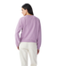 R.M.Williams - Heritage Easy Crew - Lilac back view of model in relaxed fit organic cotton sweatshirt.