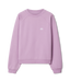R.M.Williams - Heritage Easy Crew - Lilac featuring a relaxed fit, ribbed crew neck, and logo embroidery on a lilac organic cotton sweatshirt.