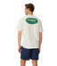 Model showcasing the R.M.Williams - 90s Logo T-Shirt - White from the back, featuring classic logo design.