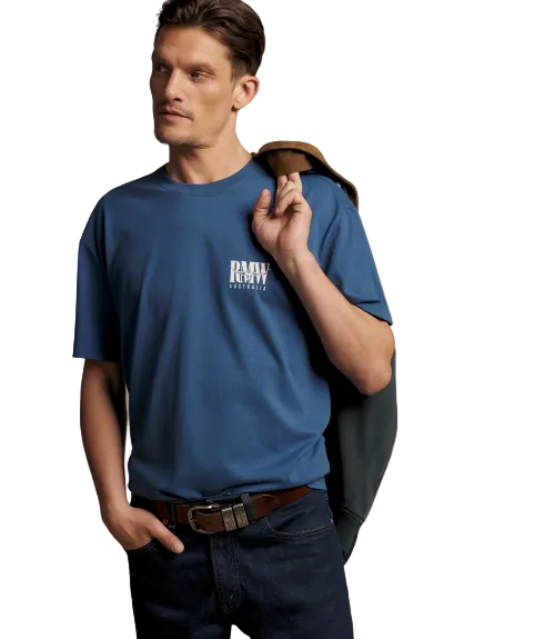R.M.Williams - Classic RMW Tee - Mid Blue