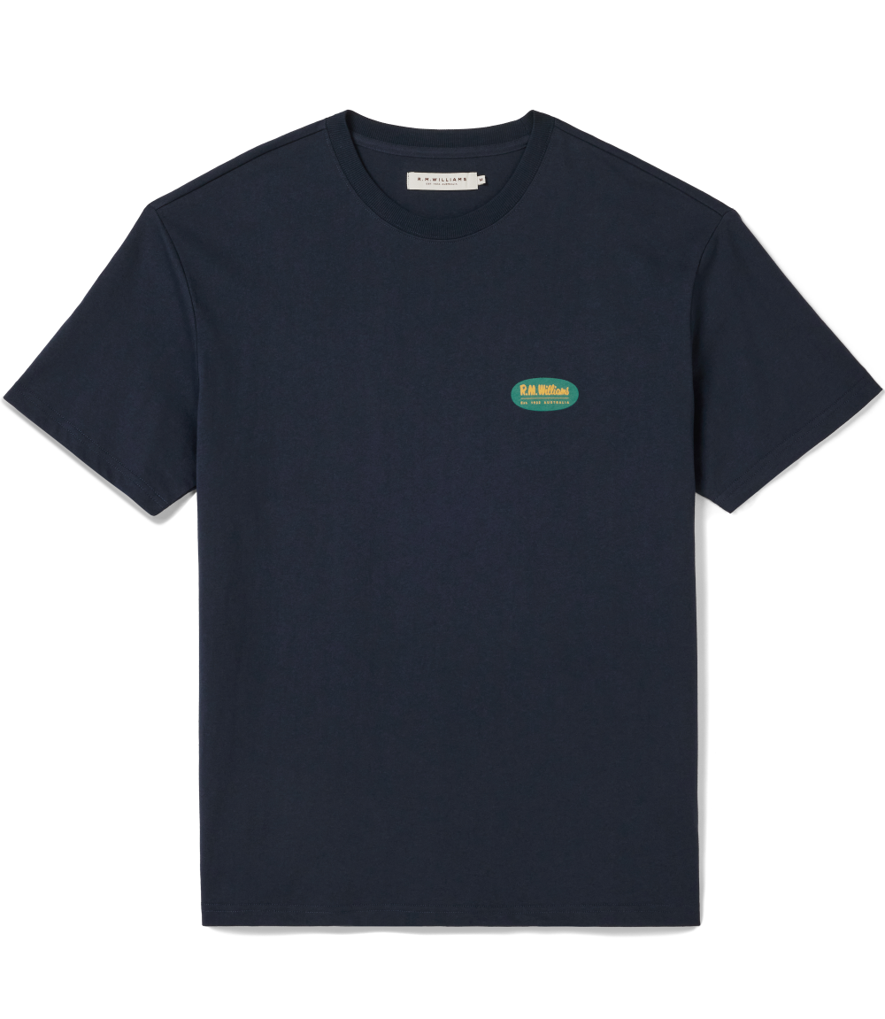 R.M.Williams - 90s Logo T-Shirt - Vintage Navy