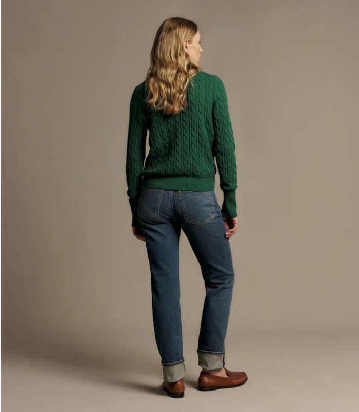 KGR00WB4G01-R.M.Williams - Seaforth cable-knit cardigan - Palm Green
