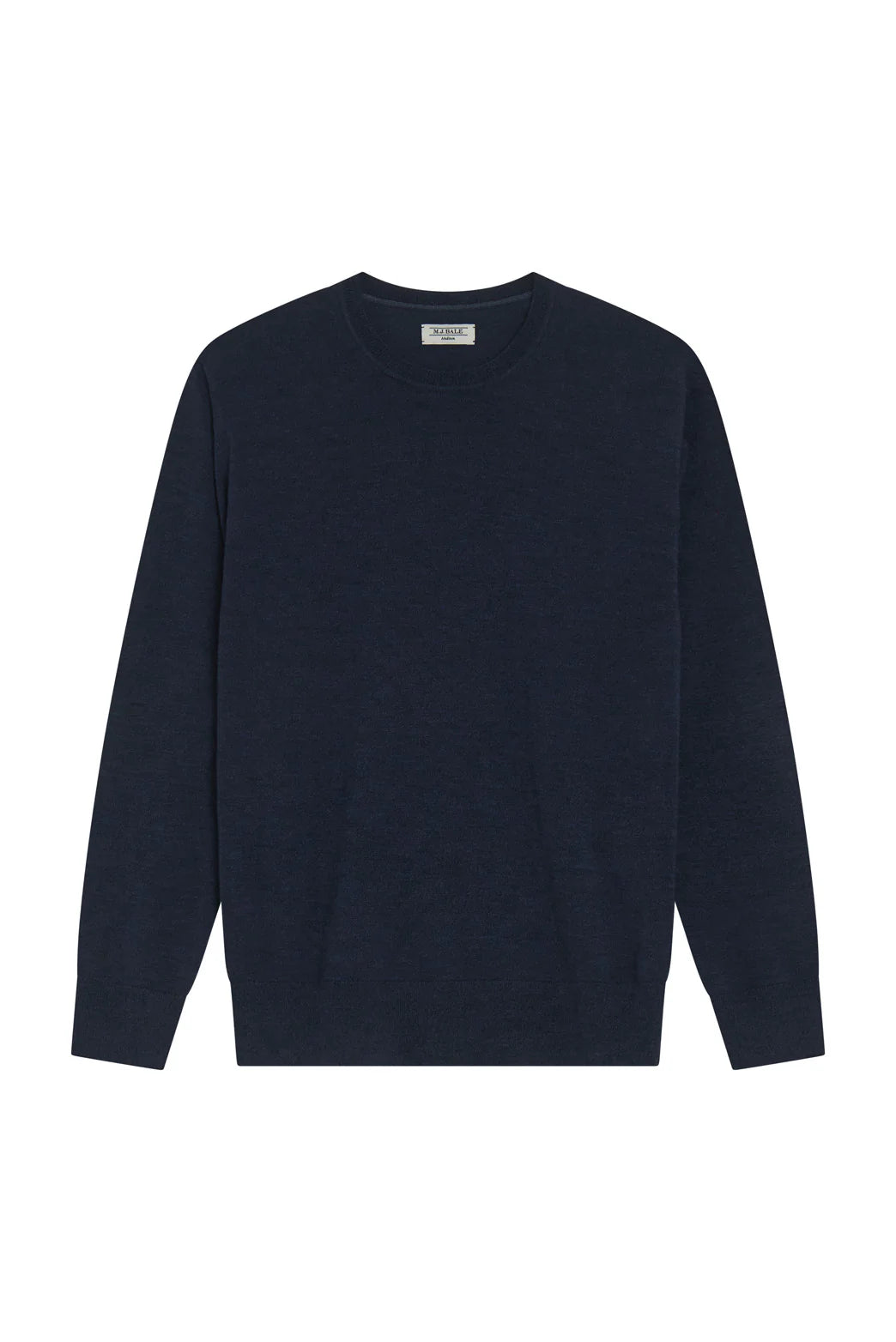 M.J. Bale - Sandringham Merino Crew Knit - Midnight Melange