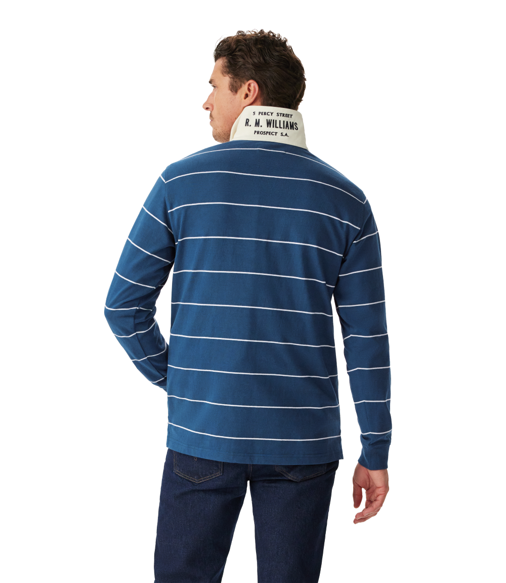 R.M.Williams - Albany Stripe Rugby - Vintage Blue