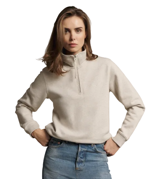 R.M.Williams - Trickett 1/4 Zip Sweatshirt - Oatmeal