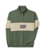 R.M.Williams - Heritage Quarter Zip Sweatshirt - Spruce Green & Beige