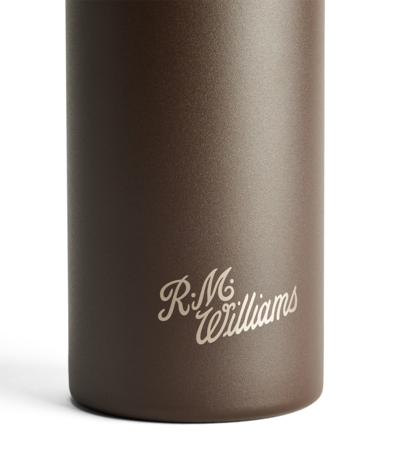 R.M.Williams - Straw Cap Stainless Steel Water Bottle - 1200mls - Chestnut