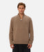Industrie - The Lakewood Zip Neck Jumper - Walnut Marle
