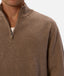 Industrie - The Lakewood Zip Neck Jumper - Walnut Marle