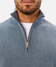 Industrie - The Lakewood Zip Neck Jumper - Washed Lagoon