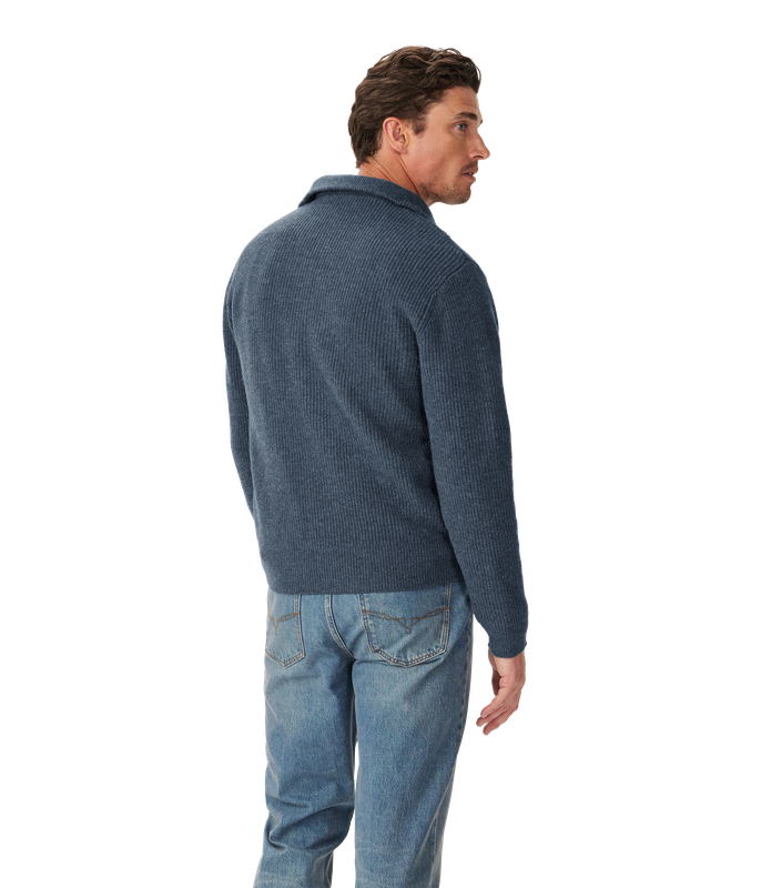 R.M.Williams - Linton Quarter Zip Sweater - Navy