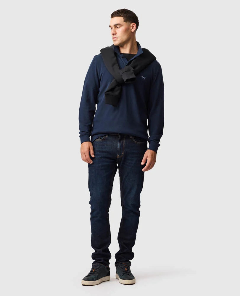 Rodd & Gunn - Long Sleeve Gunn Mesh Polo - Eclipse - MULTIBUY