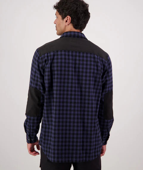 Swanndri - Marton Stormshield Long Sleeve Shirt - Mood Indigo/Caviar