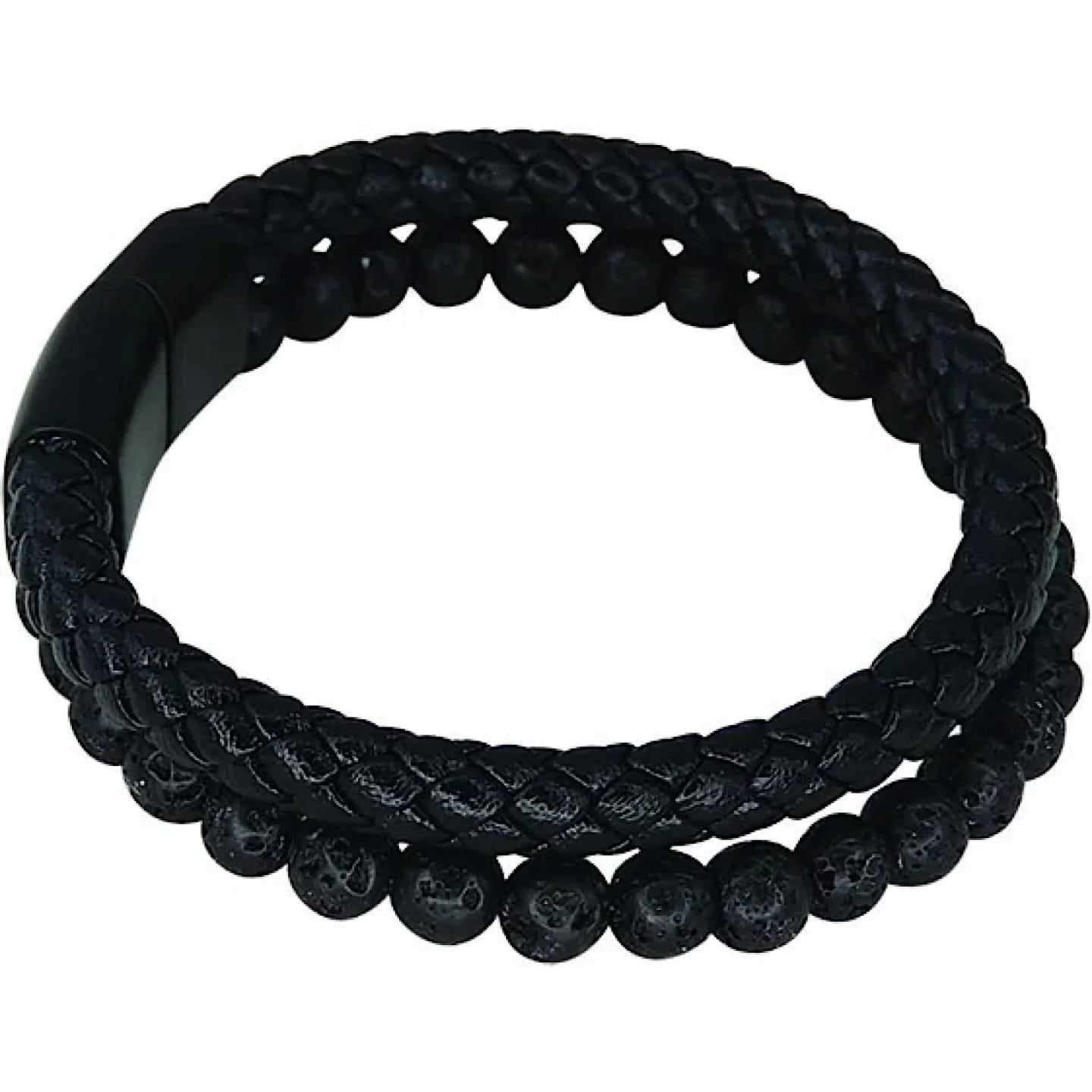 Avenel - Maverick Leather Wristband - Black