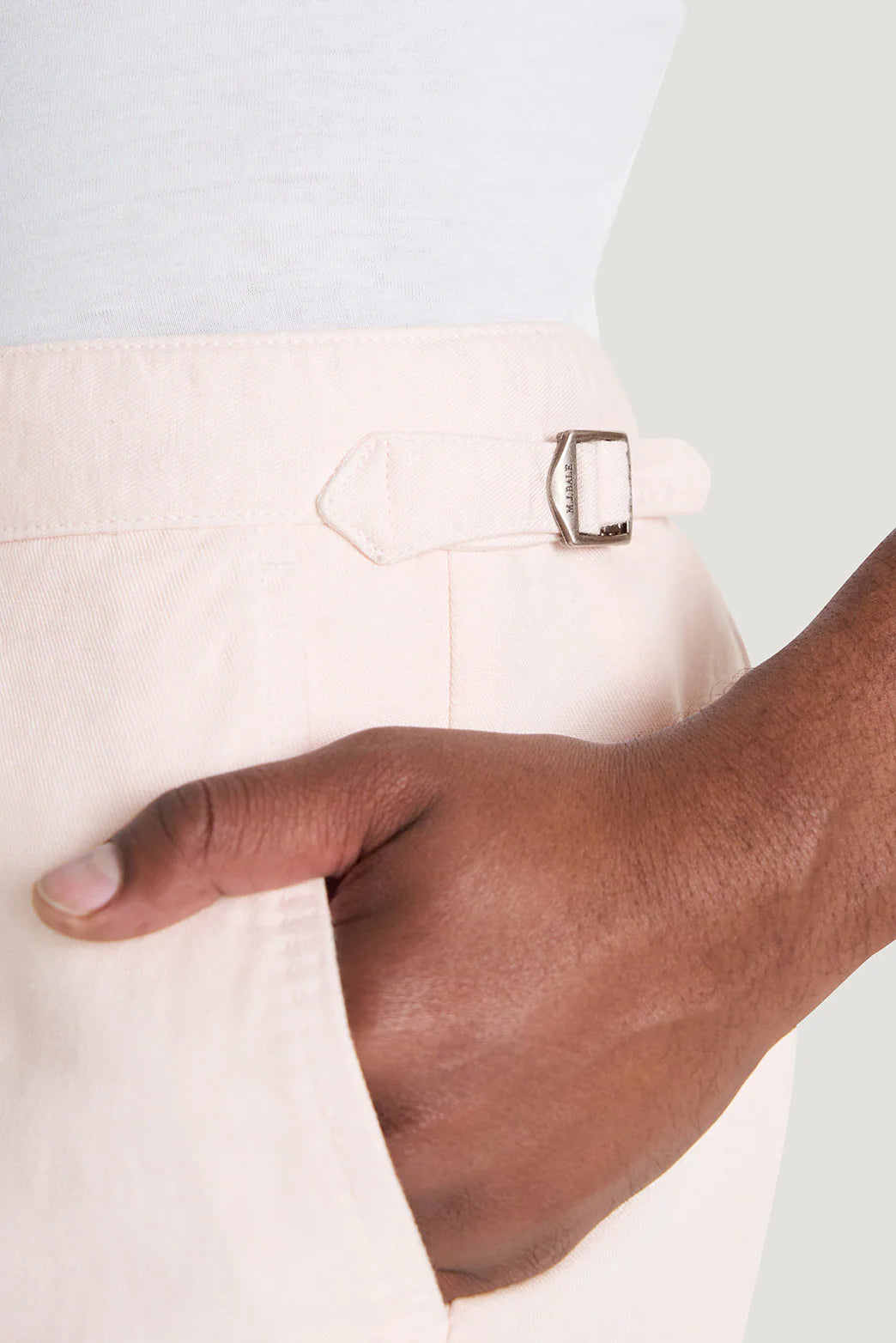 M.J. Bale - Menorca Side Tab Short- Pink detailing with side tab and pocket