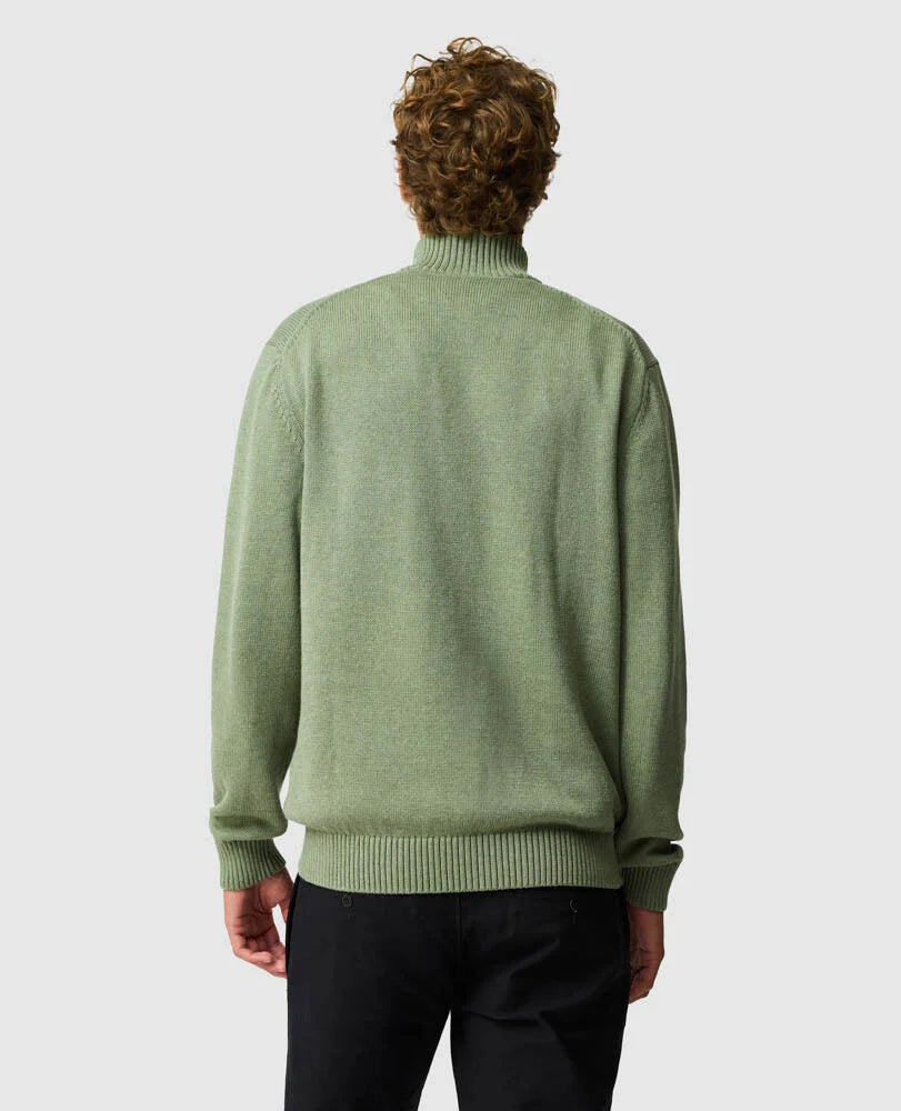 Rodd & Gunn - Merrick Bay Quarter Zip Jumper - Thyme - MULTIBUY