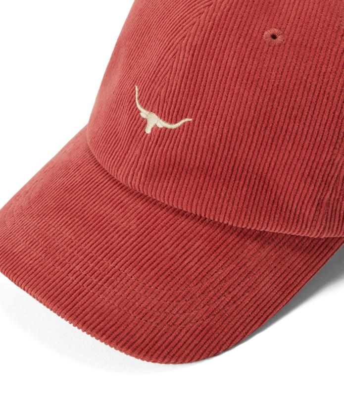 R.M.Williams - Mini Longhorn Cord Cap - Brick