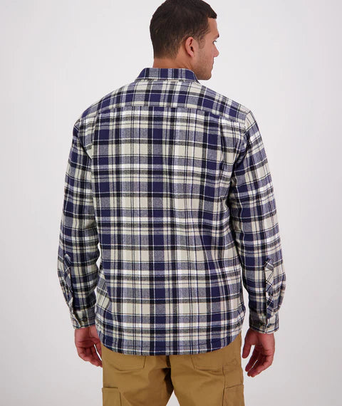 Swanndri - Morven Sherpa Shirt/Jacket - Check - Navy/Grey Horizon