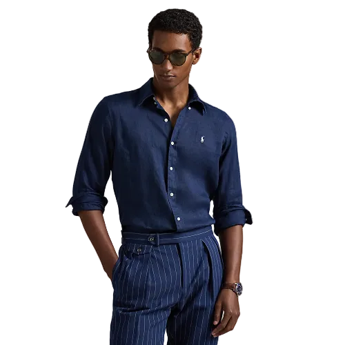 Polo Ralph Lauren - Custom Fit Linen Shirt - Navy