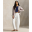 Polo Ralph Lauren - Cropped Boxed Fit Linen Striped Shirt - Berry Green Multi